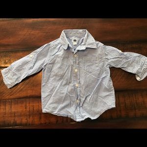 Janie and Jack 6-12mth checked button down